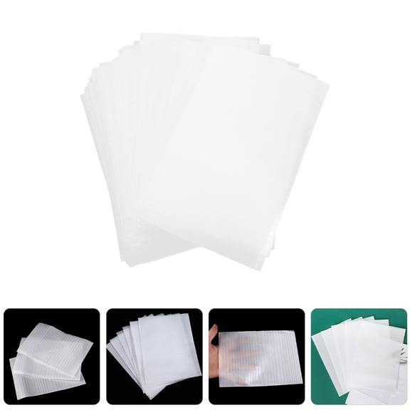 HOOWIFFY 100 Pcs White Foam Bubble Pouches for Packing Fragile Glassware, Dishes, Mugs, and Other Delicate Items