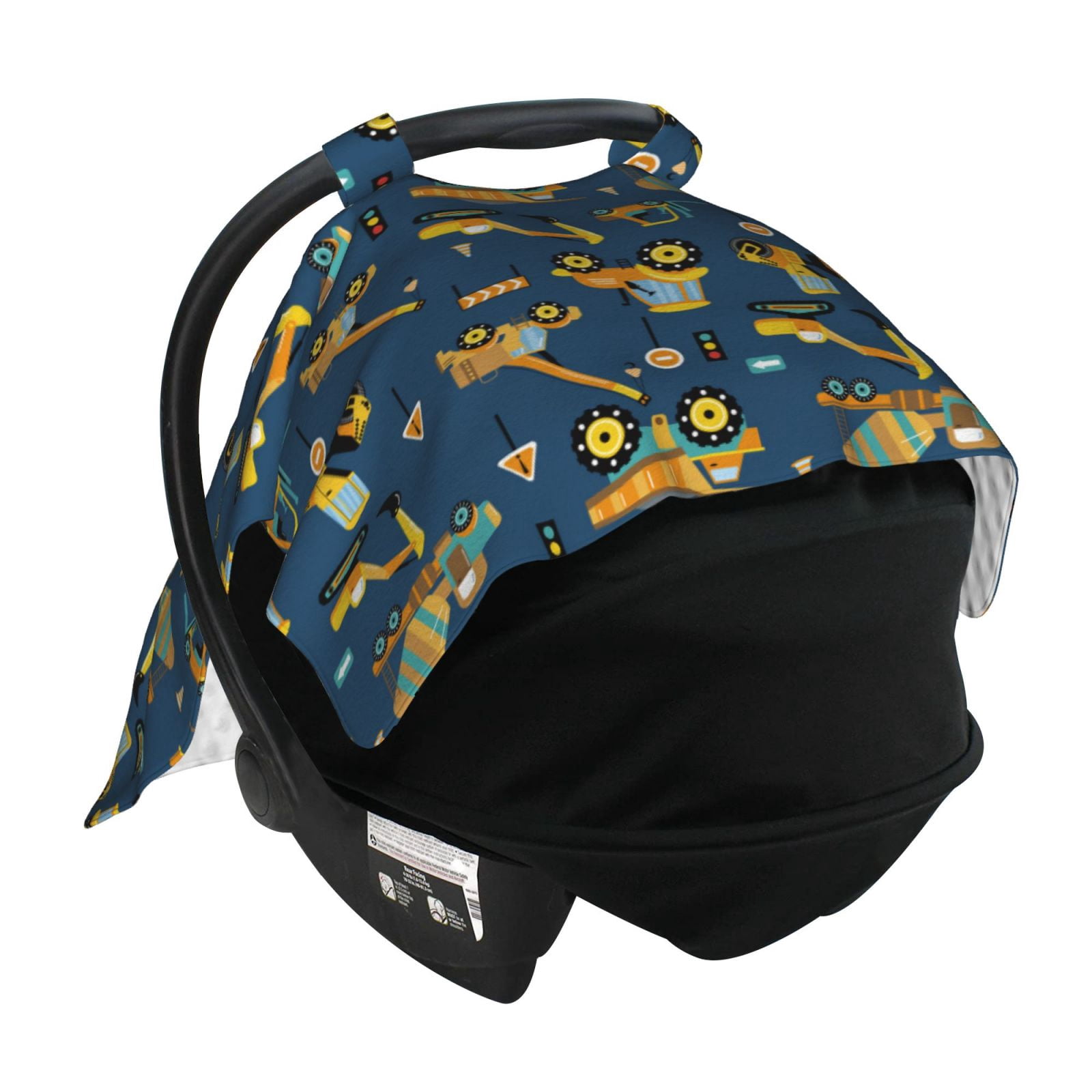Car Seat Cover Baby - Modern excavator C Breathable Infant Car Seat Cover for Baby Carseat, Lightweight Comfort Baby Essentials Must Haves Newborn Stuff for Girl Boy