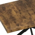 thumbnail image 2 of Glavbiku Farmhouse Extendable Dining Table,Indoor 4 Seat Table Cross Metal Leg Brown,55 " -71 ", 2 of 11