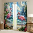 thumbnail image 2 of Erosebridal Marine Turtle Curtains and Drapes (38x54),Pink Flamingo 30%-50% Blackout Curtains for Bedroom,Summer Beach Decoration, 2 of 6