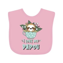 Inktastic Teacup Raccoon I Love My Papou Boys or Girls Baby Bib