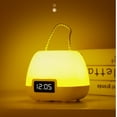 thumbnail image 1 of Lámpara de escritorio LED recargable con control remoto, luz nocturna para uso en exteriores, luz de puesto de mercado nocturno, luz de reloj con forma de hongo, 1 of 5