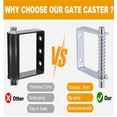 thumbnail image 2 of Gate Caster gate Wheel 4&acirc;?, Heavy Duty Gate Caster Wheel with Spring Loaded,Universal Mount Pate, 250-500 lbs Load Capacity, 4 Inches Rubber Wheel, 2 of 8