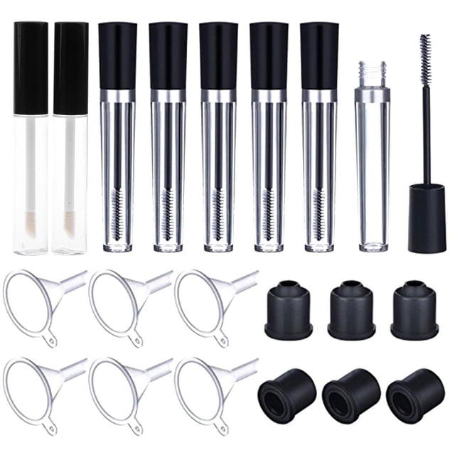 Juego De 8 Tubos Vacíos Rellenables Transparentes Frascos ímel Pestañas Brillo Con Inserciones Zulema Tubo de rimel vacío