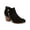 Black, variant on Womens Masrinaa Suede Block Heel Booties