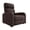 Brown, variant on Bingirl Adult Small Lazy Recliner Adjustable Single Sofa with Side Pockets, High Back, Wide Armrests, and Padded Seat in Light Gray