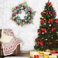 thumbnail image 4 of Christmas Candle Wreath 15.75in – Green Faux Garland Ring for Table Centerpieces, Candle Holders, Wine Bottle Tops & Holiday Decorations, 4 of 5