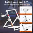 thumbnail image 4 of GTPLAYER Simulator Racing Wheel Stand for Logitech & Thrustmaster, Pedals NOT Included ,White(No cup holde), 4 of 8