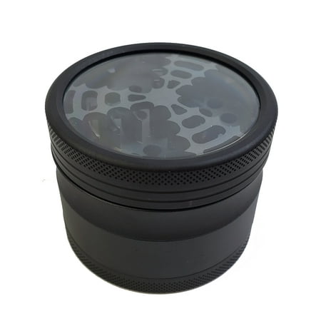 

4 Layers Tobacco Spice Herb Grinder - Zinc Ally Mill Premium Grinder Unbreakable Grinder for Herb and Spice Black