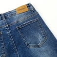 thumbnail image 4 of KIDSCOOL SPACE Kids Bird Shaped Ripped Holes Elastic Band Inside Slim-Fit Jeans,Blue,7-8 Years, 4 of 6