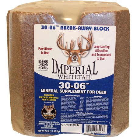 Whitetail Whiskey Imperial Whitetail 30-06 Long-Lasting Block Deer Hunting Attractant Brown 20 lb