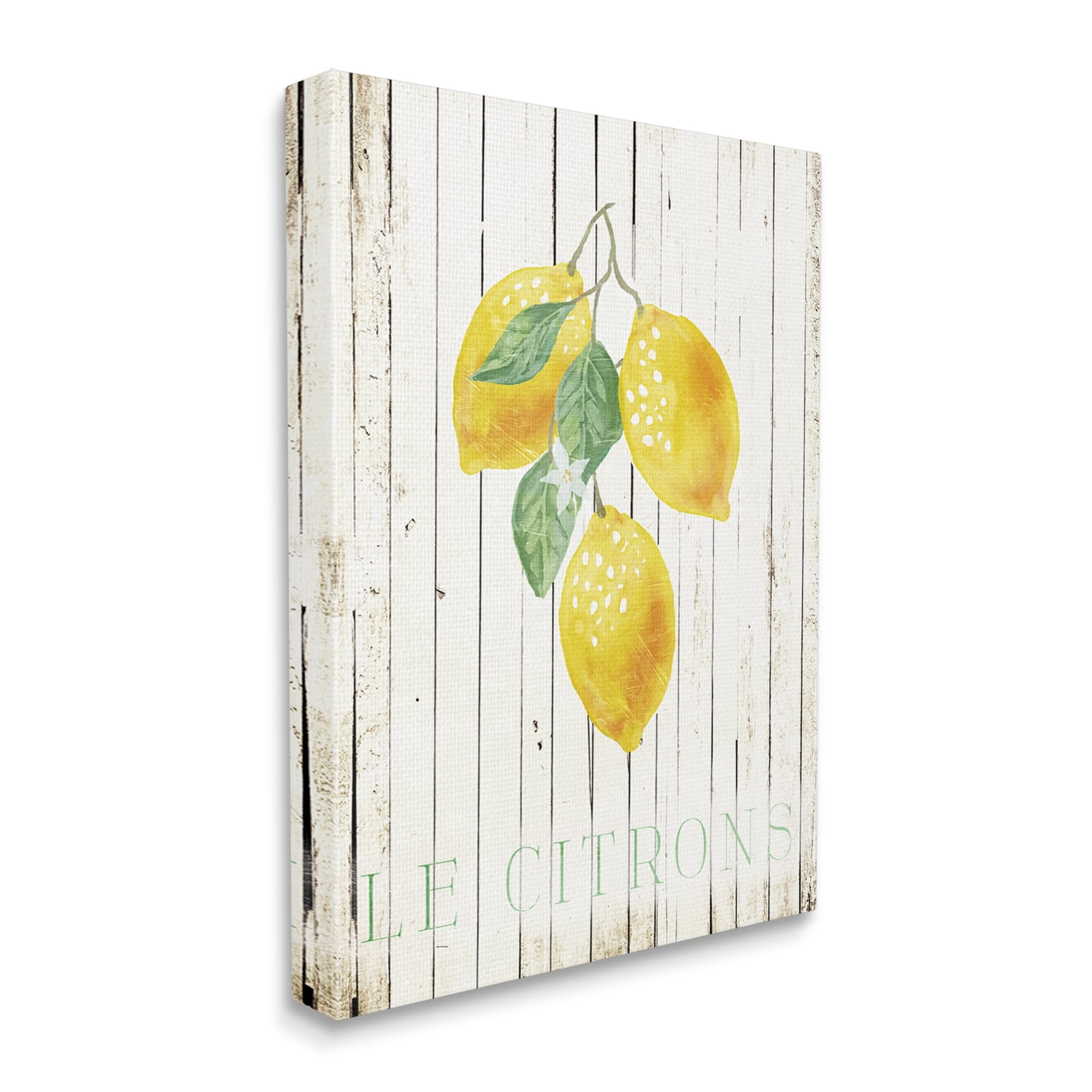 Stupell Le Citrons Lemon Fruits Rustic Food & Beverage Painting Gallery Wrapped Canvas Print Wall Art