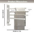 thumbnail image 2 of Towel Bar, Upgraded Swivel Towel Rack Aviation Aluminium Four in ONE Towel Racks for Bathroom Space Saving Swing Out 180° Rotation Towel Hanger Holder Wall Mount White, 2 of 6