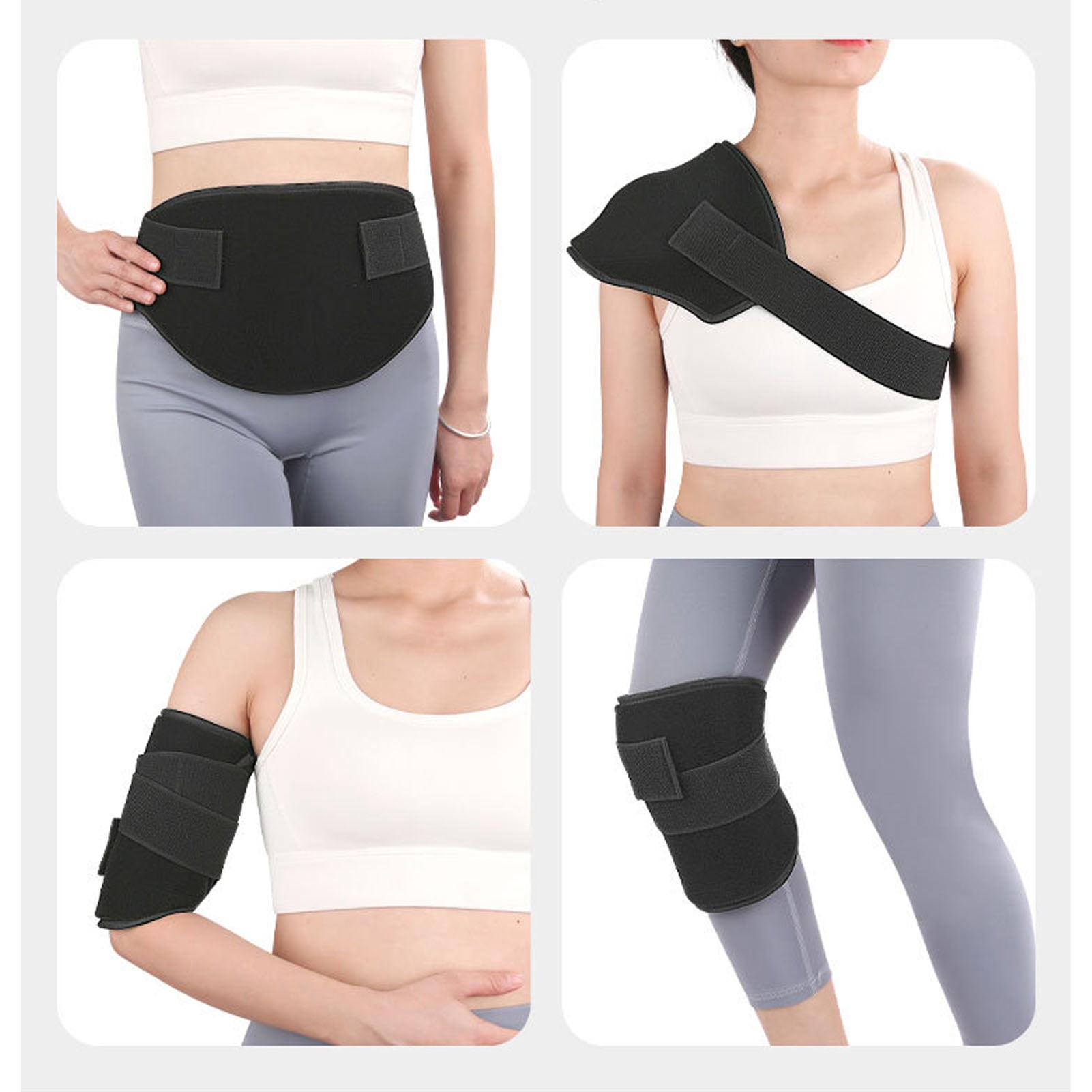 LAZIOEGR Gel Back Ice Pack Wrap Hot Cold Compression Lower Back Support Heating Pad for Waist Pain Relief (10.6 x 7.5 inches)