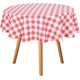 thumbnail image 1 of Checkered Vinyl Round Tablecloth - 60 Inch, 100% Waterproof, Oil and Spill Resistant PVC Tablecloth, Wipeable Tablecloth, Red and White, 1 of 5