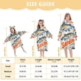 thumbnail image 4 of FORMRS Wearable Blanket Hoodie with Sleeves for Kids Cozy Flannel Sweatshirt, Blue Sardines Pattern, 4 of 7