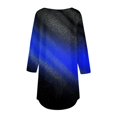 thumbnail image 5 of Womens Blouses and Tops Dressy Women's Loose Round Neck Print 3/4 Sleeve T-Shirt Top Pullover, 5 of 5