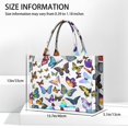 thumbnail image 3 of Large Capacity Tote Bag,Colorful Butterfly Collection Pattern Handbag Fashion Luxury Tote Bag,15.7"x13"x 5.1" Inches,Laptop Compatible, 3 of 6