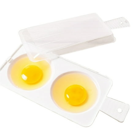 

VEAREAR 2 Slots Creative Microwave Oven Moisture Egg Steamer Poacher Cooker Kitchen Tool