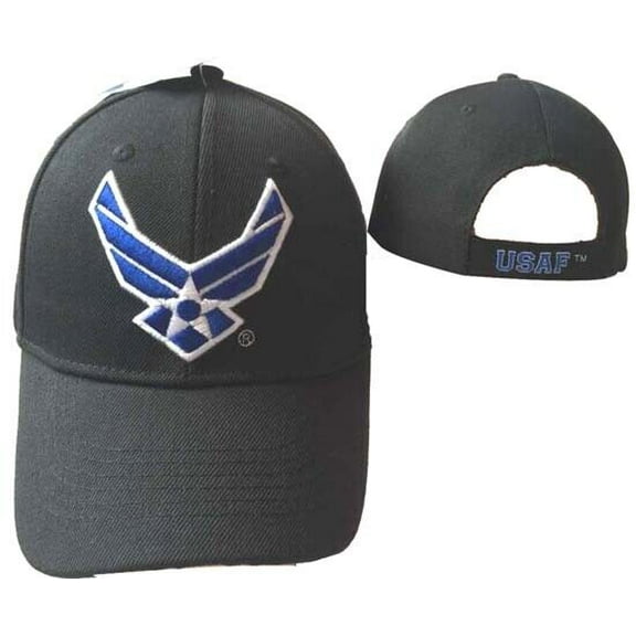 U.S. Air Force Wings Black Embroidered Cap Hat Licensed CAP603N