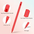 thumbnail image 2 of Magnetic Stylus Pen for iPad, Featuring Palm Rejection, Tilt Sensitivity, and Fast Charging | Precision Pen for Writing and Drawing | Works with iPad Pro/Air/Mini (2018-2024 Models), Red, 2 of 7