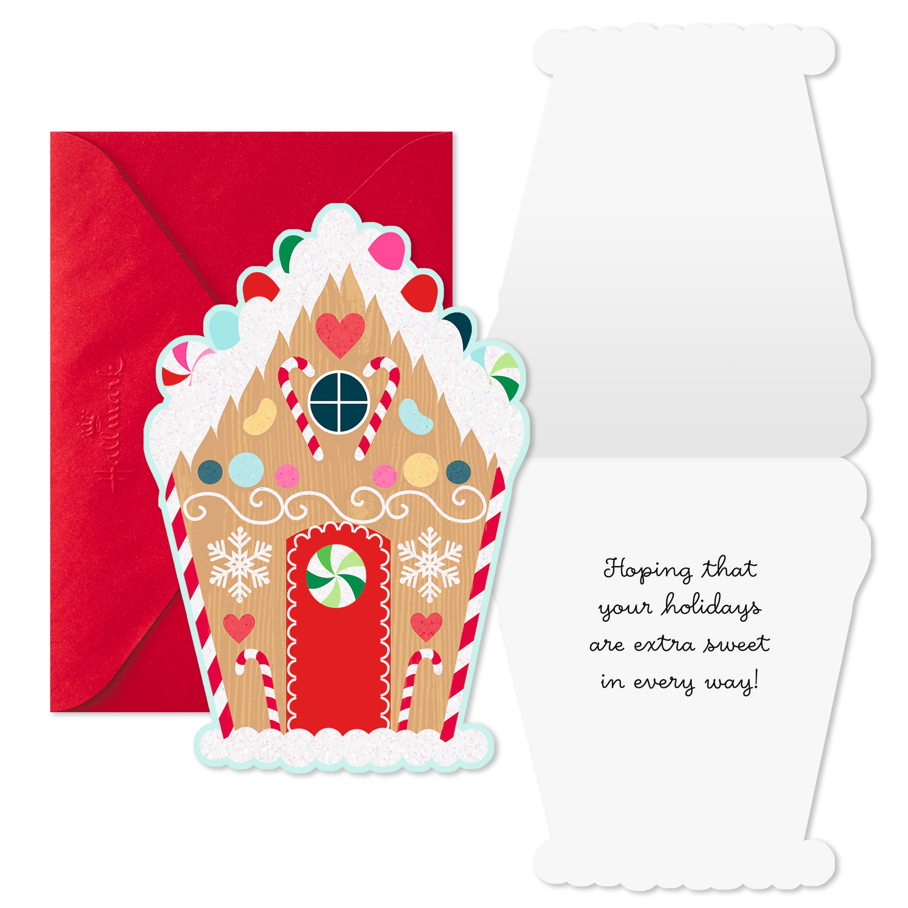 Hallmark Christmas Cards, Gingerbread House (Pack of 6 Cards with Envelopes)