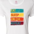 thumbnail image 4 of Inktastic Martial Arts Eat Sleep Tai Chi Repeat Women's T-Shirt, 4 of 5