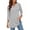 Light Gray, variant on Summer Tops for Women 3/4 Sleeve V Neck Shirts Casual Loose Fit 2026 Blouses Flowy Summer Vacation Clothes