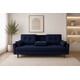 thumbnail image 1 of Sofá Cama Reclinable El Bazar Store Cancún Lino Azul Marino Brazos Separados Respaldo Abatible, 1 of 7