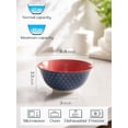 thumbnail image 5 of Mosaian 33 OZ Large Bowl Set of 6 - Ceramic Deep Bowls for Ramen, Pasta, Salad - Vibrant Patterned Porcelain Bowls for Kitchen Decor & Housewarming Gift - Dishwasher & Microwave Safe, 5 of 7