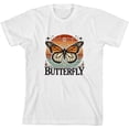 thumbnail image 3 of Butterfly Youth White Crew Neck Short Sleeve Tee-Medium, 3 of 4