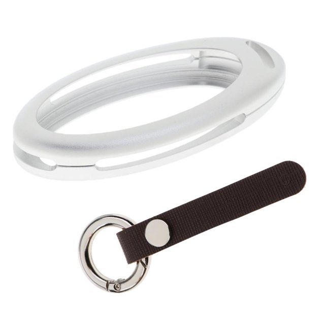 Paquete de carcasa de llave + llavero para 2/3/4/5 botón plateado Plata Baoblaze cubierta de protección de llave de coche