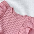 thumbnail image 3 of HAiming Toddler Baby Girl Summer Dresses Ruffled Long Sleeve Round Neck Zipper Dress Cotton Linen Retro Princess Dress, 3 of 7