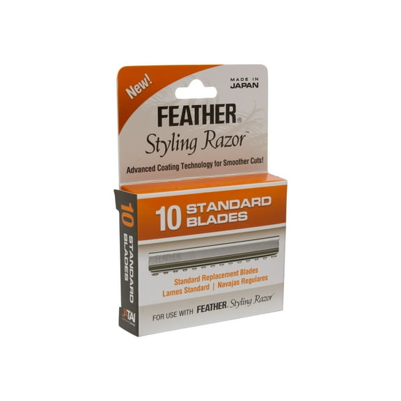 FEATHER Styling Razor Standard Blades Quantity:10 Blades