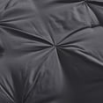 thumbnail image 3 of Virtu California King Comforter Set, Bed In A Bag 7 Pc Pleated Bedding Set, Dark Grey, 3 of 10