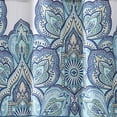 thumbnail image 3 of VCNY Home Pandora Bohemian Aqua Damask Polyester Shower Curtain, 72" x 72", 3 of 5