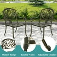 thumbnail image 6 of MEETWARM 5-Piece Patio Dining Set with 4 Chairs and 1 Square Table, Cast Aluminum, Black, 6 of 7