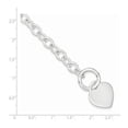 thumbnail image 2 of Sterling Silver Heart Disc Toggle Bracelet - 17.0 Grams - 7.75 Inch - Measures 18mm Wide, 2 of 3