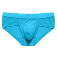 thumbnail image 2 of ylioge Mens Casual Underwear Soft-Modal Low Rise High-Cut Briefs Basic Solid Stretchy Hollow Out Comfort Breathable Underpants Brief, 2 of 5