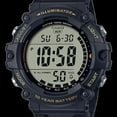 thumbnail image 3 of Casio Men's Wide Face Digital Black Watch with Extra Long Resin Strap - AE1500WHX-1AV, 3 of 8
