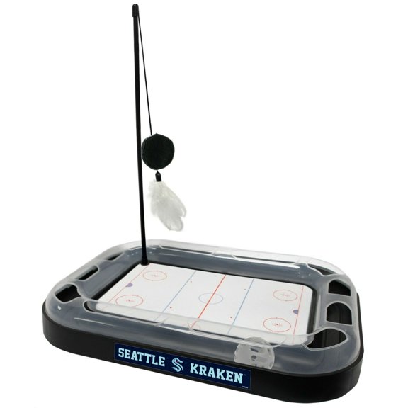 Pets First NHL Seattle Kraken CAT Scratcher Toy with Catnip Plush & Feather Cat Toy 5-in-1 Kitty Toy