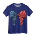 thumbnail image 3 of Gerichy Girls Short Sleeve T Shirts Girls Crew Neck Graphic Print Summer Short T-Shirts for Girls Independence Day Print Girls Summer Crewneck Tee Casual Fit Basic Graphic Print Shirts, 3 of 4