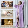 thumbnail image 4 of Women's Long Hooded Robe Luxurious Flannel Fleece Bathrobe with Mid-calf Ankle Full Floor Length, 4 of 7