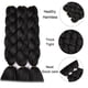 thumbnail image 4 of 1 pieza de extensiones de cabello sintético trenzado negro, trenzas de cabello para trenzar, cabello trenzado gigante de 24 pulgadas para Halloween y Cosplay, 4 of 5