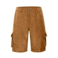 thumbnail image 4 of Tiijoy Big Boys Retro Cowboy Cargo Shorts Relaxed Fit Suede Leather Casual Shorts, 4 of 8