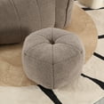 thumbnail image 4 of Comfortable Chenille Soft Bean Bag Chair with High Resilient Foam for Aduilts, Teens, Comfortable Square Lazy Sofa with Footstool for Living Room and Bedroom, Coffee, 4 of 9