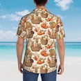 thumbnail image 5 of Haiem Leaves And Berries Printed Hawaiian Shirt for Men - Men’s Casual Beach Summer Shirts - Stretch Fabric with Modern Fit-3X-Large, 5 of 7
