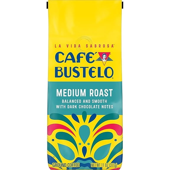 Pack of 1 Cafe Bustelo Medium Roast Ground Coffee 11 Ounce Bag