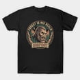 thumbnail image 1 of T-shirt Unisexe Rétro Bigfoot Forest Is His Realm Sasquatch Nature Badge Y2438, 1 of 4