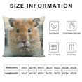 thumbnail image 5 of Pratyus Cute Hamster Modern Rustic Decorative Couch Pillow Cases with Zipper Home Decor Mother's Day Autumn Theme Printed on Both Sides 1PC 18x18in, 5 of 5